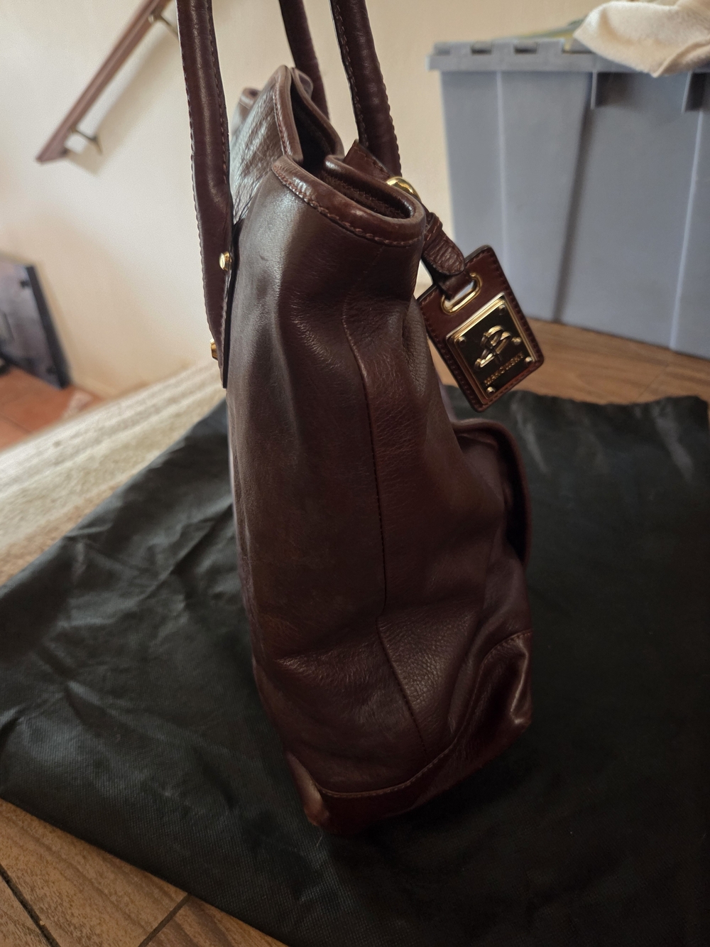 B. Makowsky Burgundy Leather Tote Bag MSRP $298 - Picture 9 of 15